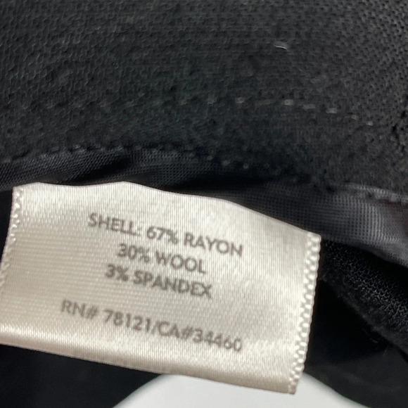 Eileen Fisher Black Ponte High Collar Jacket Open Blazer Size Medium Wool Blend - Picture 4 of 4